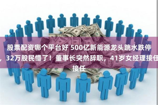 股票配资哪个平台好 500亿新能源龙头跳水跌停，32万股民懵了！董事长突然辞职，41岁女经理接任