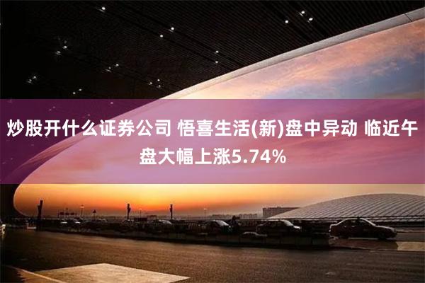 炒股开什么证券公司 悟喜生活(新)盘中异动 临近午盘大幅上涨5.74%